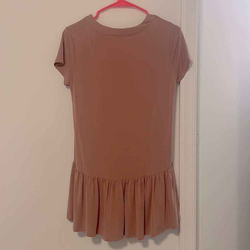 Nordstrom Chelsea28 Ruffle Back Hem Tee Mauve Pink - Picture 4 of 7